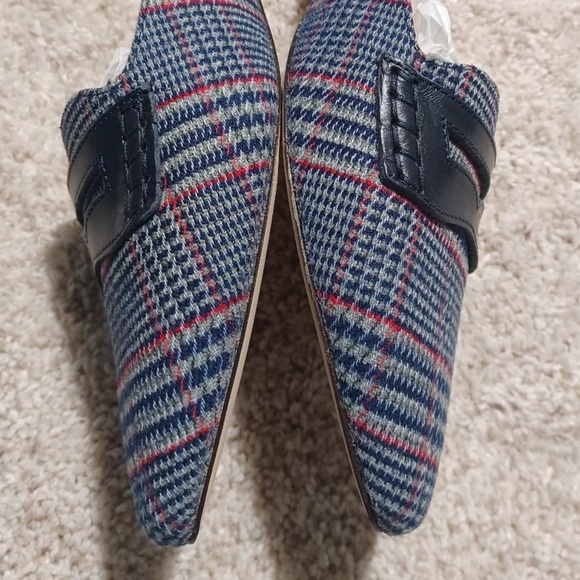 J CREW NWB Navy Tweed Loafer Mules/Flats - Picture 4 of 9